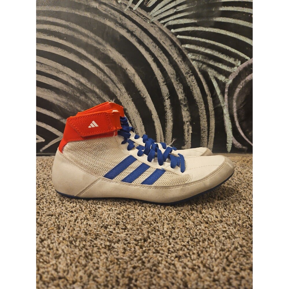 Adidas Mens Wrestling Shoes USA BD7129 HVC2 Adult White Royal Red Size 8